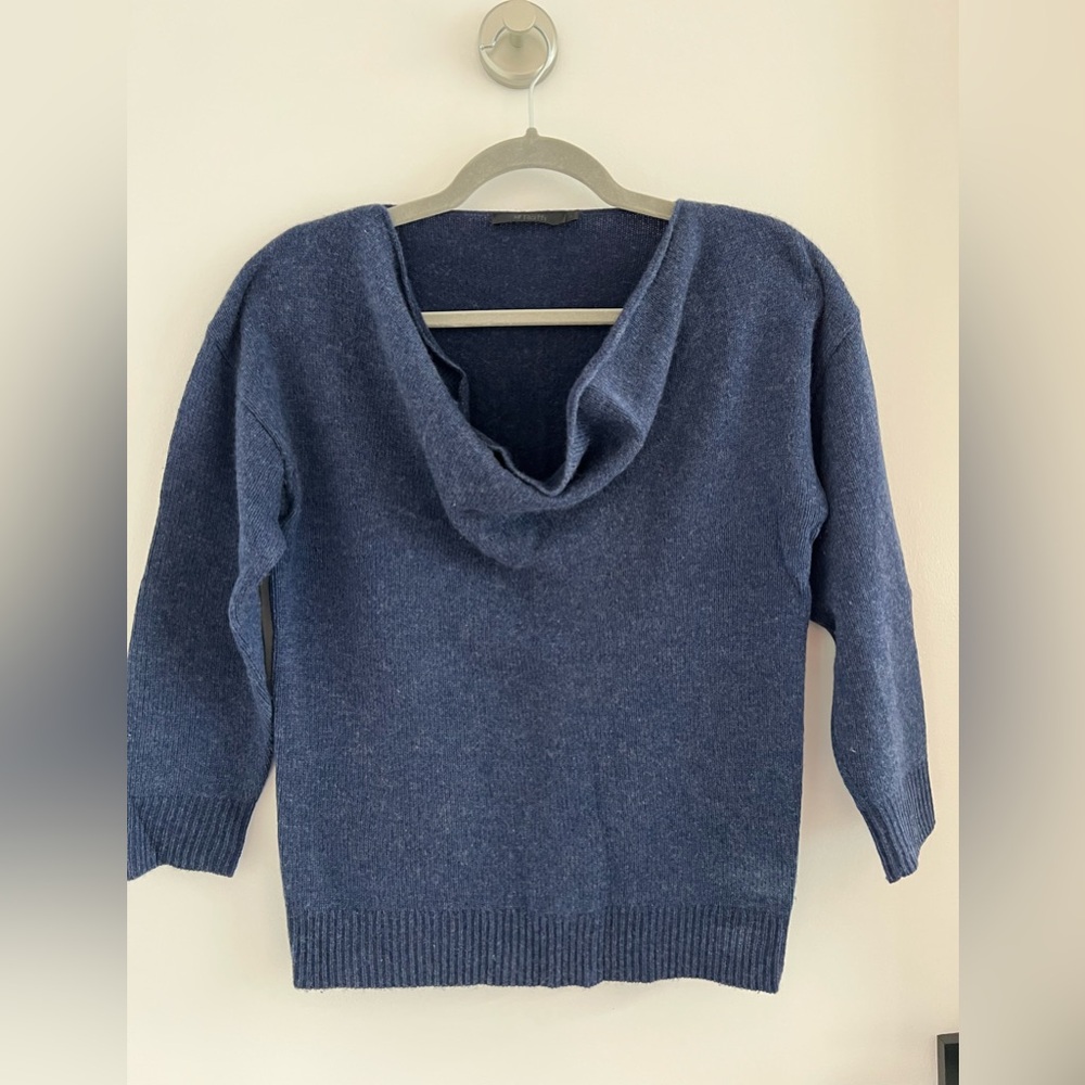 Raffi Cashmere Women's Cowl Neck Sweater in Deep Blue